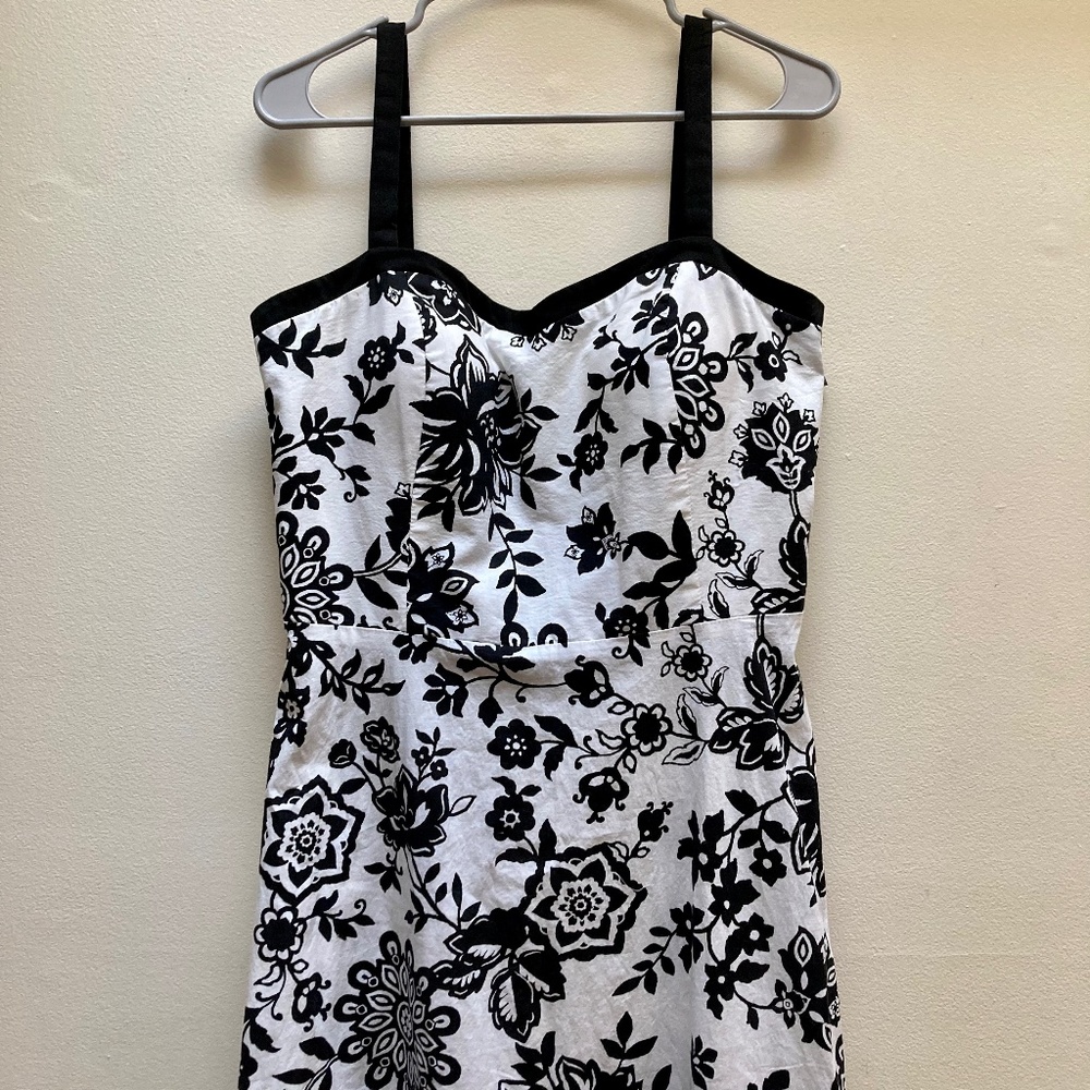 Madison Black and White Patterned Dress